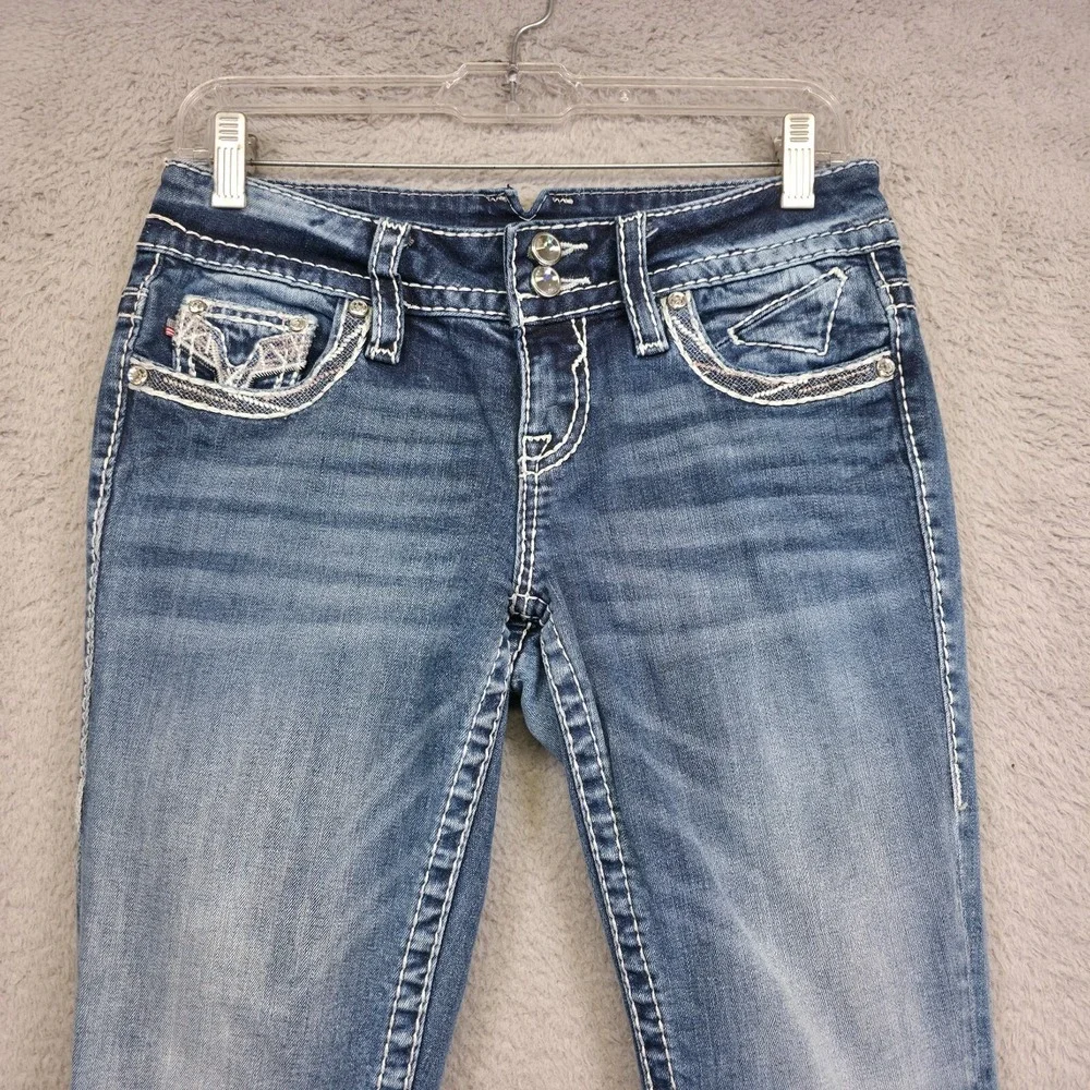 Vigoss‎ Jeans Womens 4 The New York Capri Low Rise Y2K Medium Wash Denim Stretch